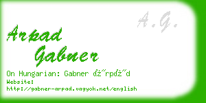 arpad gabner business card